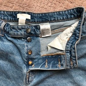 High-rise, straight leg jeans